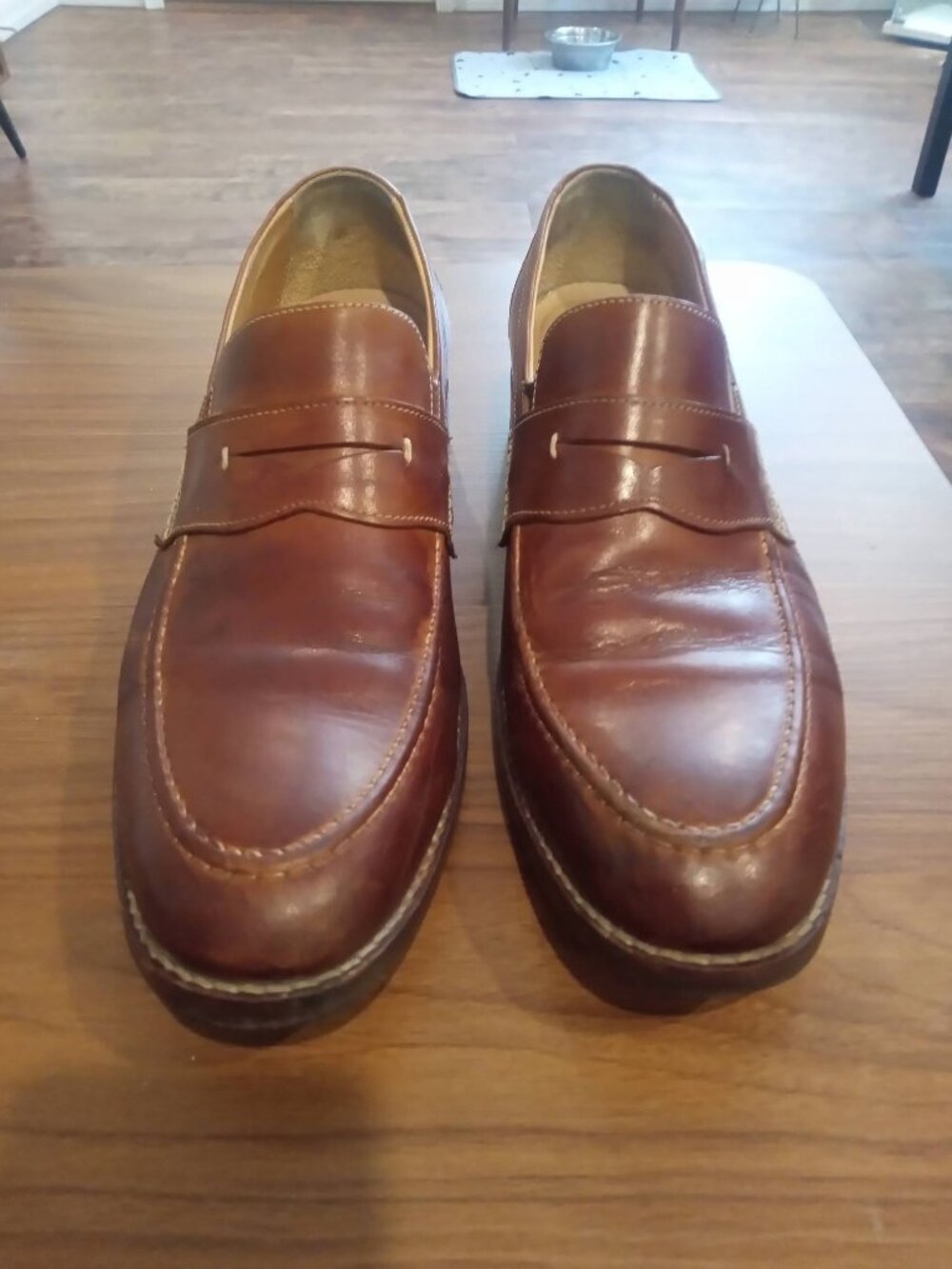 Johnston & Murphy Brown SheepSkin Leather Loafer Dress Shoes Men's 11 M 20-9592